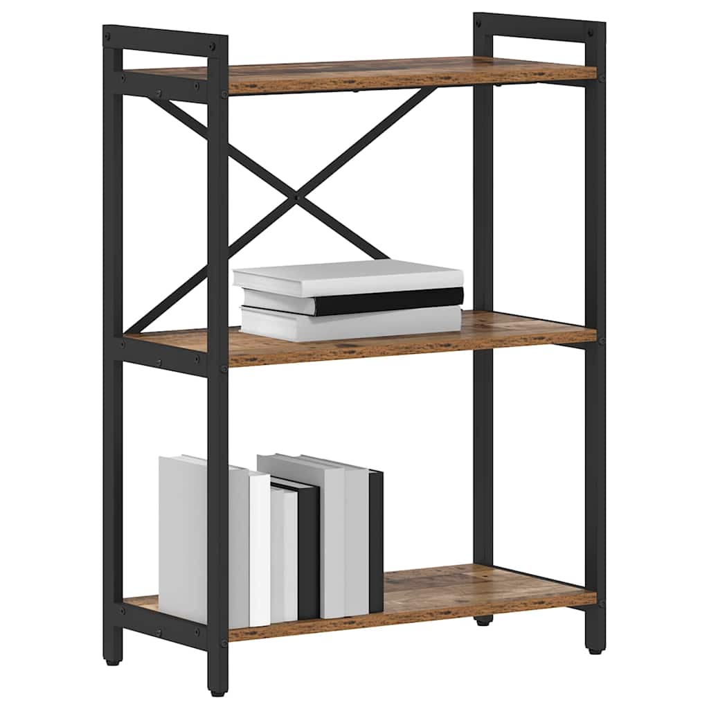 Bogreol Gammelt træ 60 x 30 x 85 cm Konstrueret træ billede