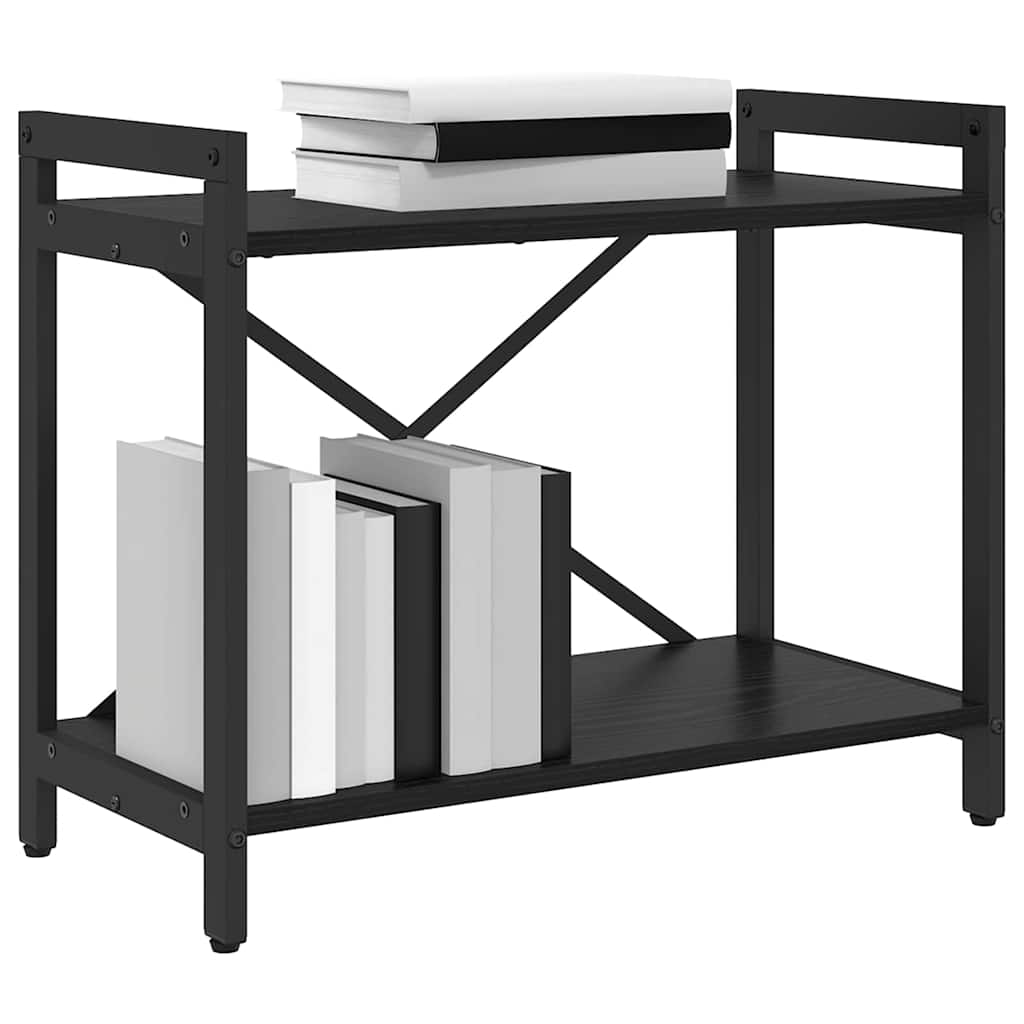 Bogreol Sort eg 60 x 30 x 50 cm Konstrueret træ billede