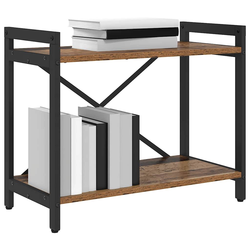 Bogreol Gammelt træ 60 x 30 x 50 cm Konstrueret træ billede