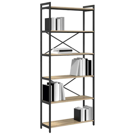 Bogreol 80 x 30 x 189,5 cm Konstrueret træ Sonoma eg