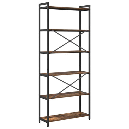 Bogreol 80 x 30 x 189,5 cm Konstrueret træ Røget eg