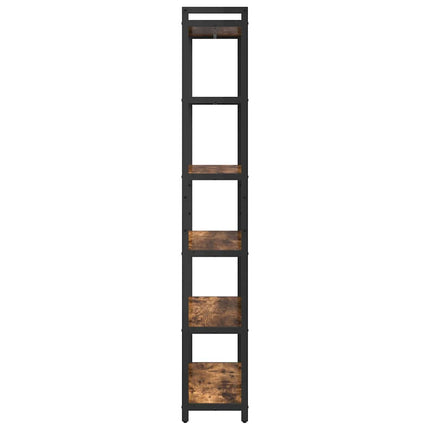 Bogreol 80 x 30 x 189,5 cm Konstrueret træ Røget eg