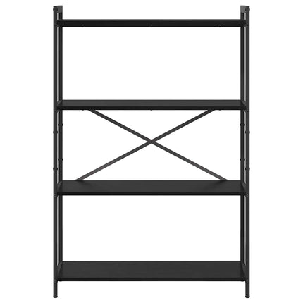 Bogreol 80 x 30 x 120 cm Konstrueret træ Sort eg