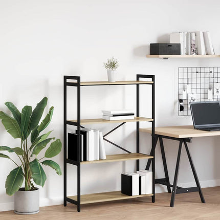 Bogreol 80 x 30 x 120 cm Konstrueret træ Sonoma eg