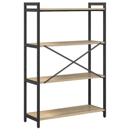Bogreol 80 x 30 x 120 cm Konstrueret træ Sonoma eg