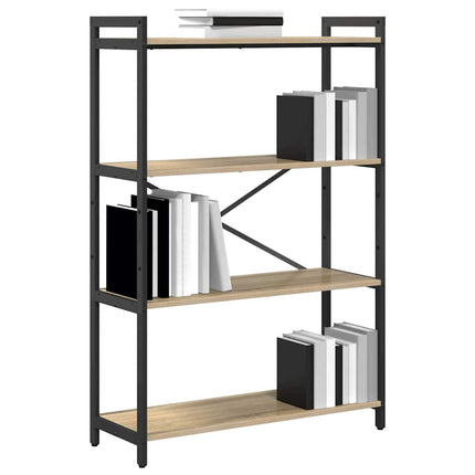 Bogreol 80 x 30 x 120 cm Konstrueret træ Sonoma eg