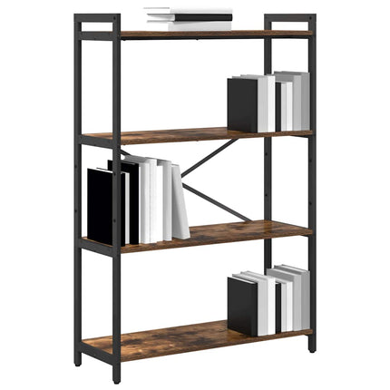 Bogreol 80 x 30 x 120 cm Konstrueret træ Røget eg