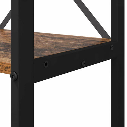 Bogreol 80 x 30 x 120 cm Konstrueret træ Gammelt træ