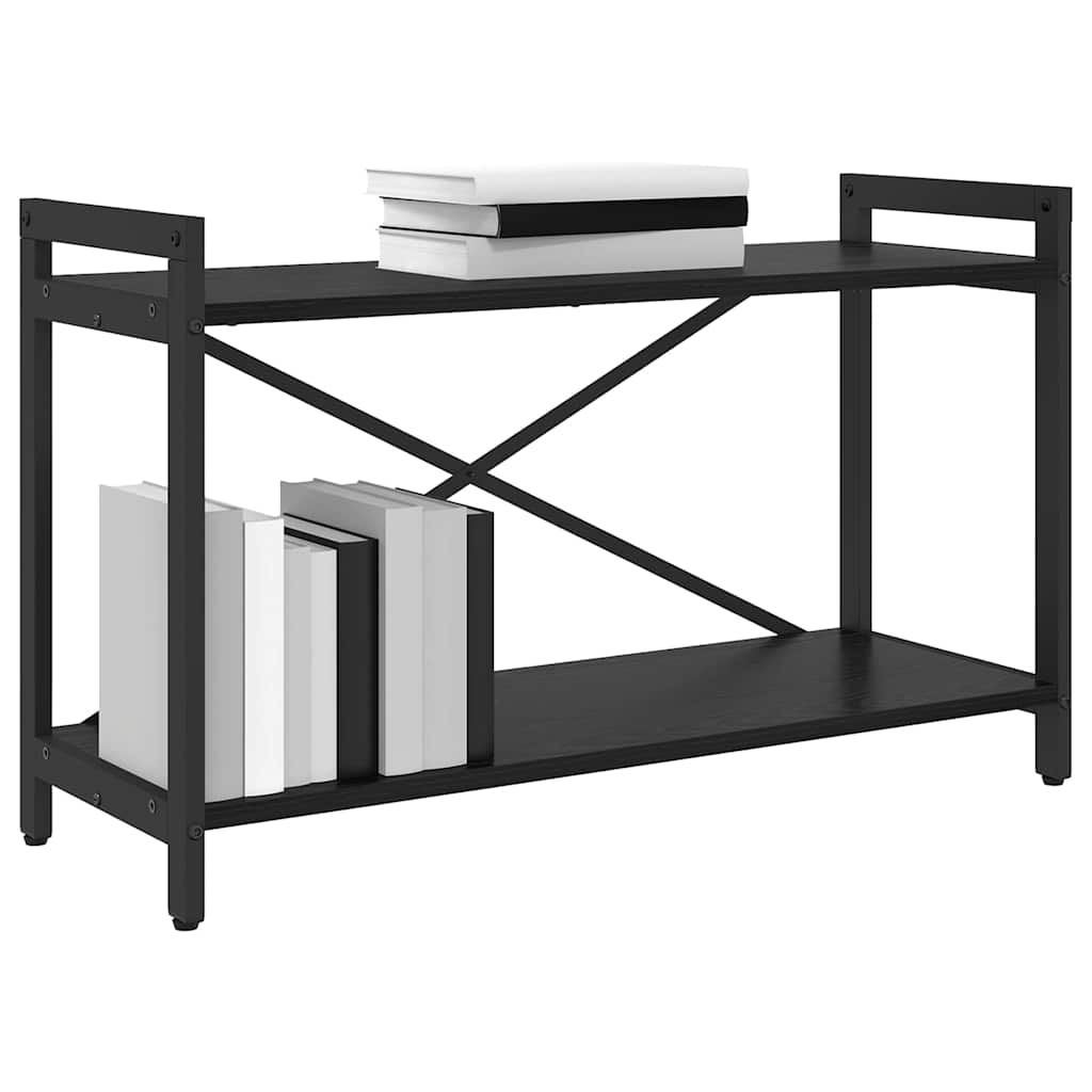 Bogreol Sort eg 80 x 30 x 50 cm Konstrueret træ billede