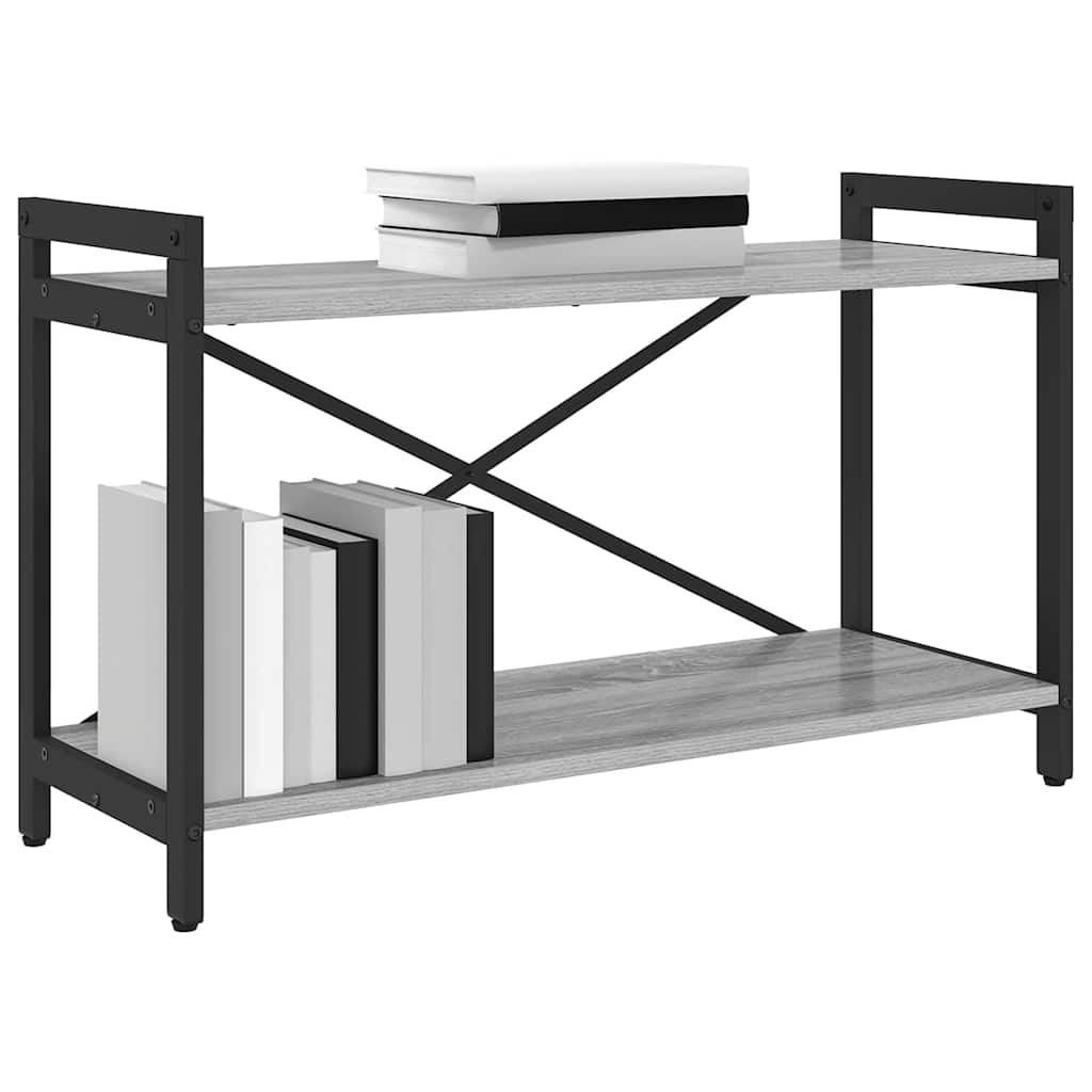 Bogreol Grå sonoma-eg 80 x 30 x 50 cm Konstrueret træ billede