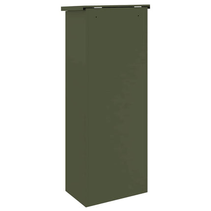 Pakke drop boks med dør Olivengrøn 44,5 x 29 x 110,5 cm Stål