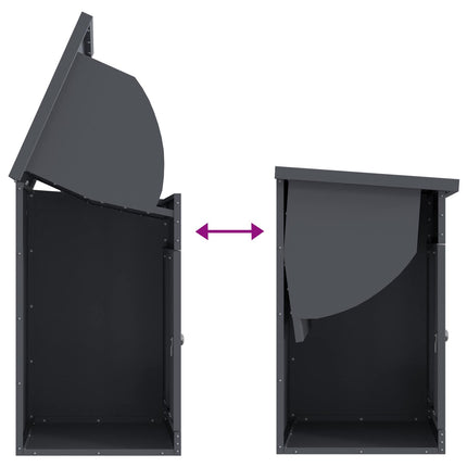 Pakke drop boks med opbevaring Antracit 47,5 x 38 x 59 cm Stål