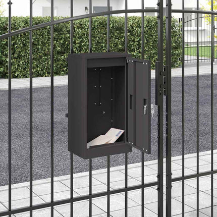 postkasse med opbevaring med dør Sort 30 x 20 x 55 cm Stål