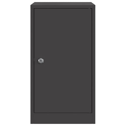 postkasse med opbevaring med dør Sort 30 x 20 x 55 cm Stål