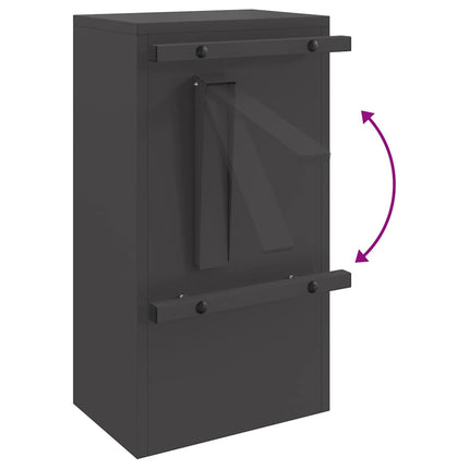postkasse med opbevaring med dør Sort 30 x 20 x 55 cm Stål