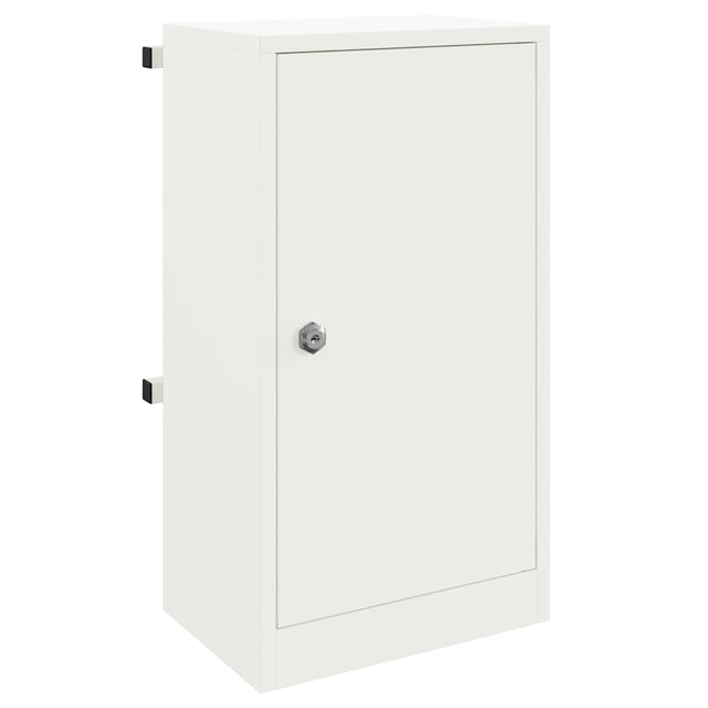 postkasse med opbevaring med dør Hvid 30 x 20 x 55 cm Stål