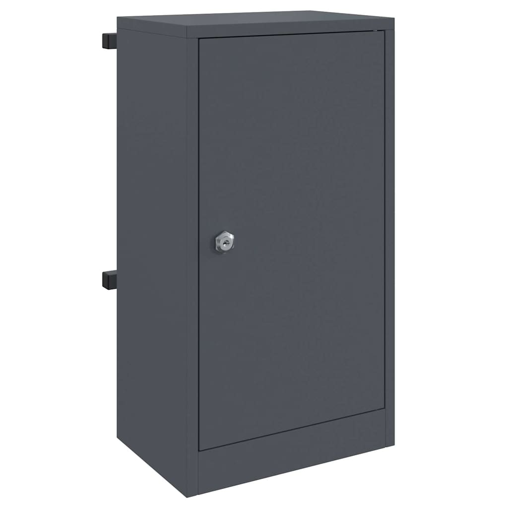 postkasse med opbevaring med dør Antracit 30 x 20 x 55 cm Stål
