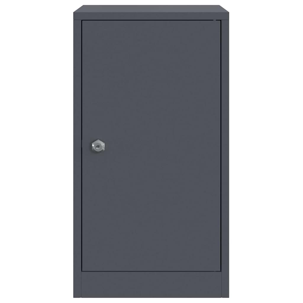 postkasse med opbevaring med dør Antracit 30 x 20 x 55 cm Stål