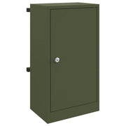 postkasse med opbevaring Olivengrøn 30 x 20 x 55 cm Stål