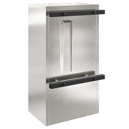 postkasse med opbevaring Sølv 30 x 20 x 55 cm Rustfrit stål
