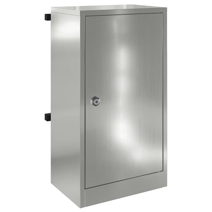 postkasse med opbevaring Sort 30 x 20 x 55 cm Galvaniseret stål
