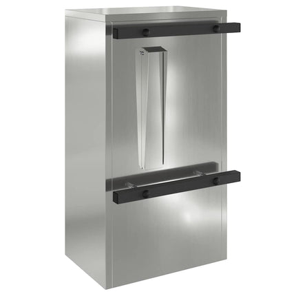 postkasse med opbevaring Sort 30 x 20 x 55 cm Galvaniseret stål