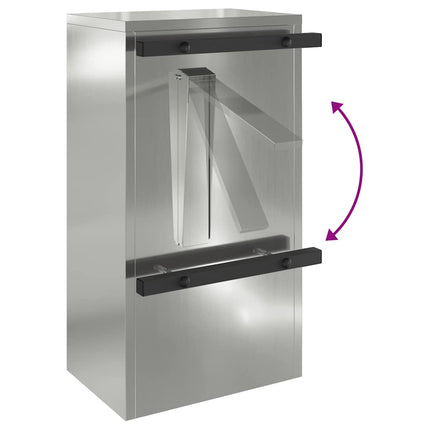 postkasse med opbevaring Sort 30 x 20 x 55 cm Galvaniseret stål