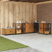 Køkkenopbevaring med hylde Rusten 60 x 50 x 92 cm Stål