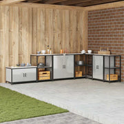 Køkkenopbevaring med hylde Sølv 60 x 50 x 92 cm Stål