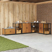 Køkkenopbevaring med hylde Rusten 60 x 50 x 92 cm Stål