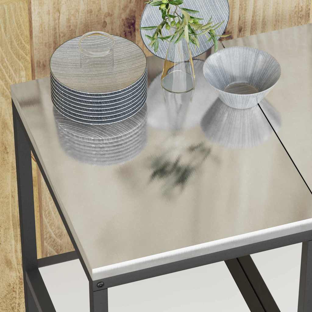 Køkkenopbevaring med hylde Hvid 60 x 50 x 92 cm Stål