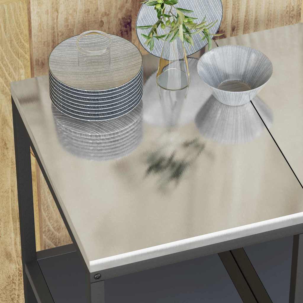 Køkkenopbevaring med hylde Antracit 60 x 50 x 92 cm Stål