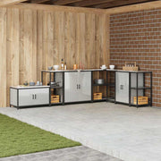 Køkkenopbevaring med hylde Sølv 60 x 50 x 92 cm Stål