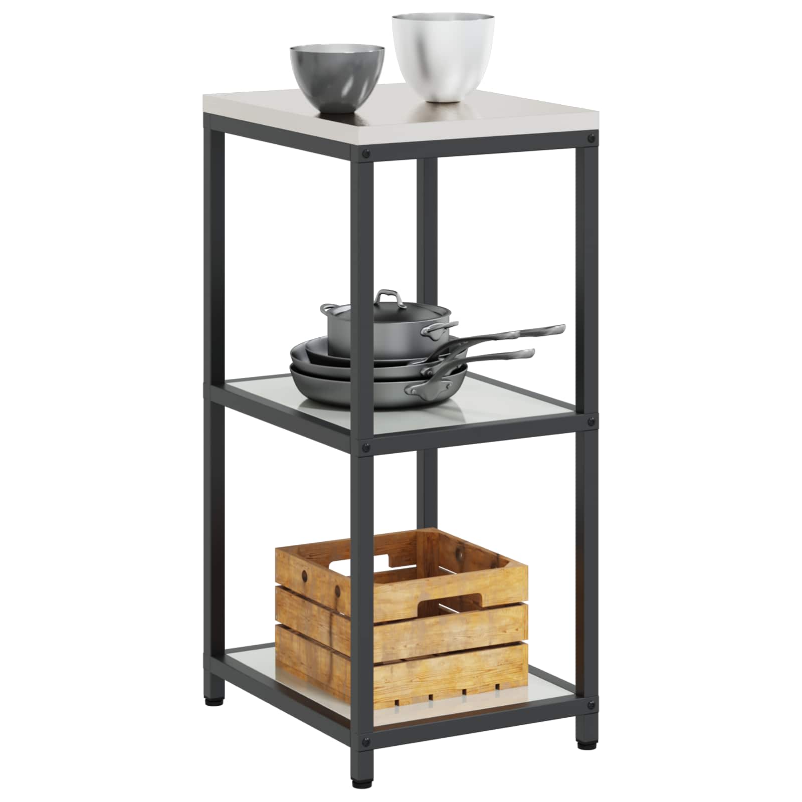 Køkkenopbevaring HATTEM Sølv 40 x 50 x 92 cm Stål