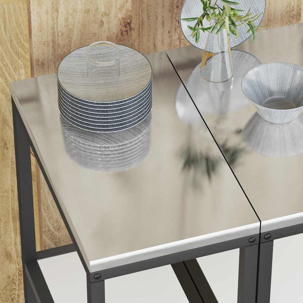 Køkkenopbevaring med hylde Hvid 60 x 50 x 92 cm Stål