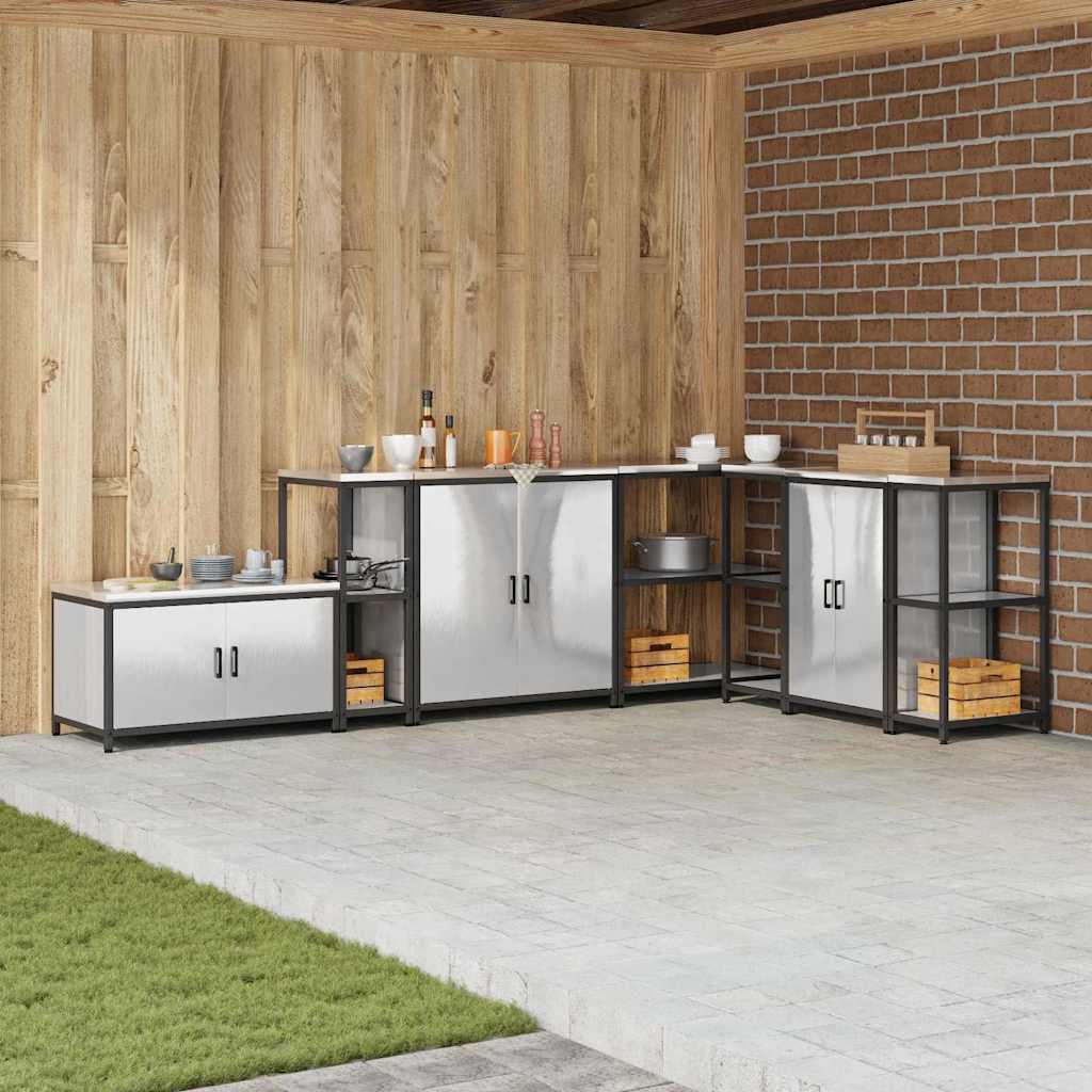 Køkkenopbevaring med hylde Sølv 60 x 50 x 92 cm Stål