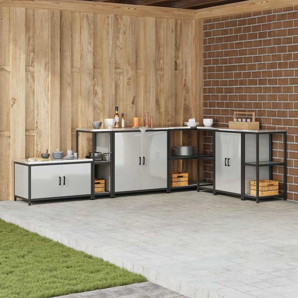 Køkkenopbevaring med hylde Sølv 60 x 50 x 92 cm Stål