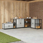 Køkkenopbevaring med hylde Sølv 60 x 50 x 92 cm Stål