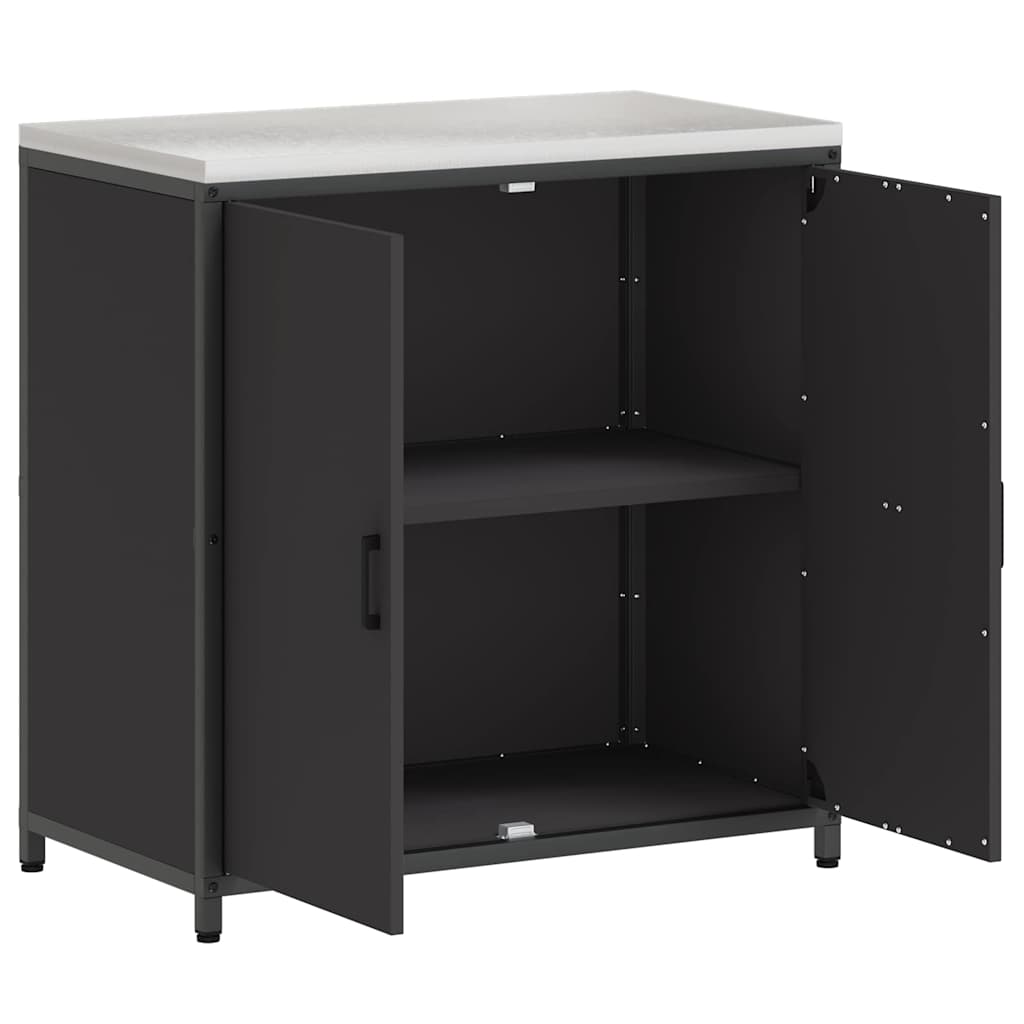 Køkkenopbevaring HATTEM Sort 90 x 50 x 92 cm Stål