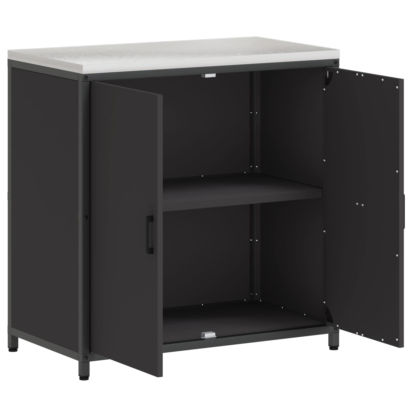 Køkkenopbevaring HATTEM Sort 90 x 50 x 92 cm Stål