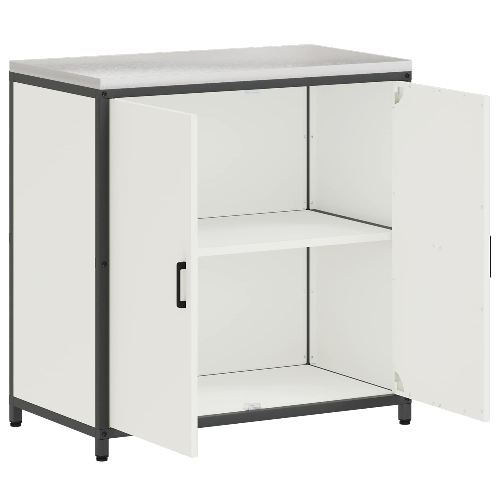 Køkkenopbevaring HATTEM Hvid 90 x 50 x 92 cm Stål