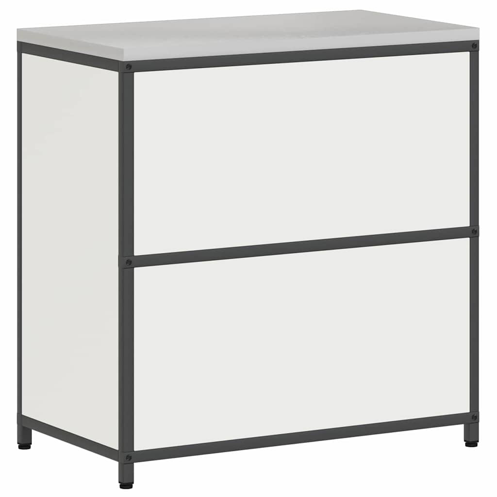 Køkkenopbevaring med hylde med dør Hvid 60 x 50 x 92 cm Stål