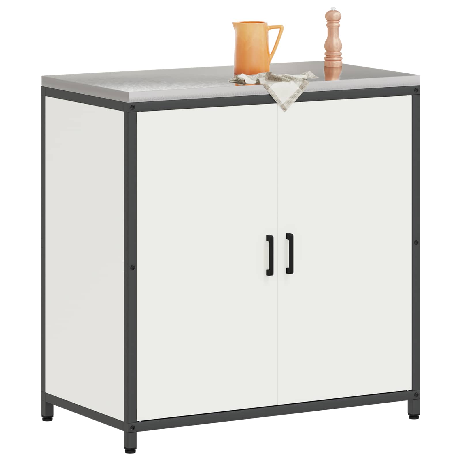 Køkkenopbevaring HATTEM Hvid 90 x 50 x 92 cm Stål