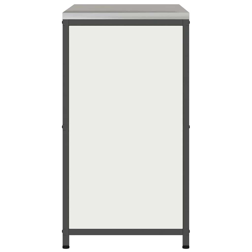 Køkkenopbevaring med hylde med dør Hvid 60 x 50 x 92 cm Stål