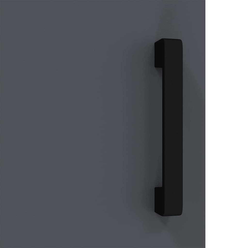 Køkkenopbevaring med hylde Antracit 60 x 50 x 92 cm Stål