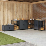 Køkkenopbevaring HATTEM Antracit 90 x 50 x 92 cm Stål