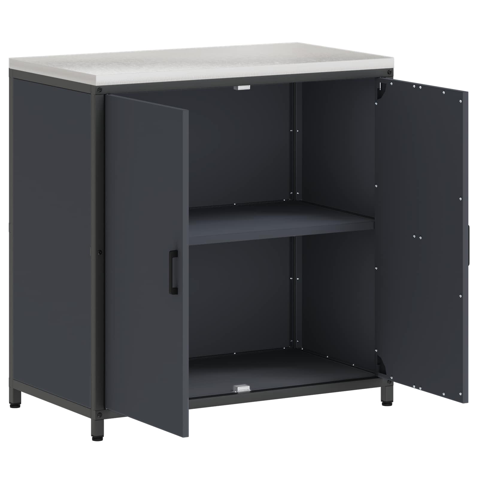Køkkenopbevaring HATTEM Antracit 90 x 50 x 92 cm Stål