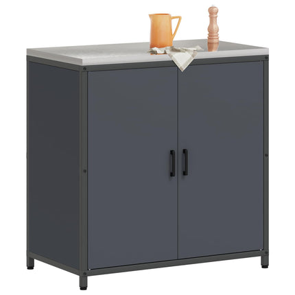 Køkken opbevaringsskab HATTEM Antracit 90 x 50 x 92 cm Stål