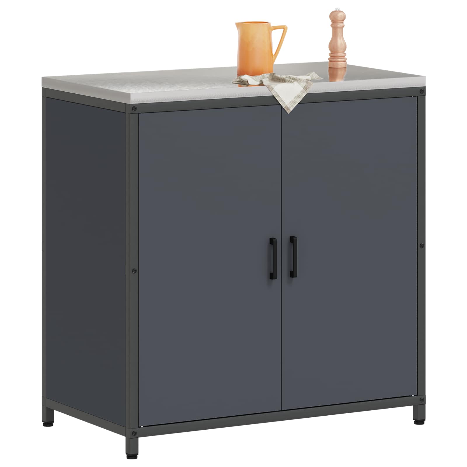 Køkkenopbevaring HATTEM Antracit 90 x 50 x 92 cm Stål