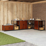 Køkkenopbevaring HATTEM Rusten 90 x 50 x 92 cm Stål
